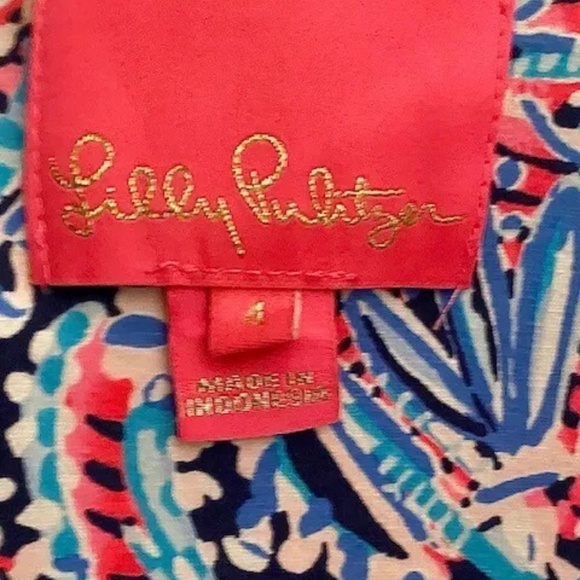 Lilly Pulitzer Small Blue and Pink Maxi Dress EUC Hot! - Picture 7 of 7